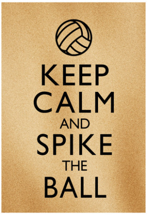 Keep Calm and Spike the Ball Beach Volleyball Poster Póster