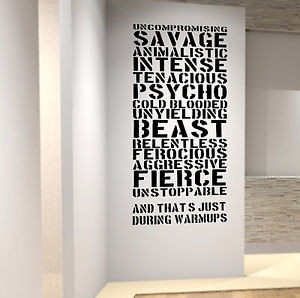 Best-Gym-Warm-Up-Wall-Decal-Quote-Ever-Training-Fitness-Crossfit-UFC ...
