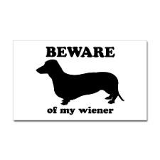 Beware Of My Wiener Rectangle Sticker for
