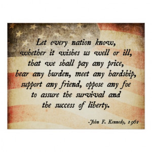 John. F Kennedy Citaat Print