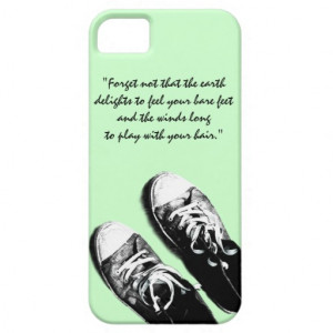 old running shoes with quote iPhone 5 covers
