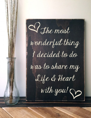 Home > Products > Dark Brown Wood Sign with Love Quote