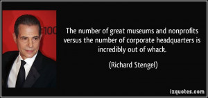 The number of great museums and nonprofits versus the number of ...