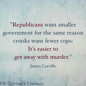 Why Republicans want smaller government - pretty insightful! Because ...