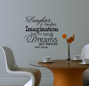Laughter is timeless Imagination Walt Disney Vinyl Decor Wall Subway ...