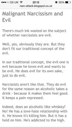 Malignant Narcissists And Evil. Recovery from Emotionally Abusive ...