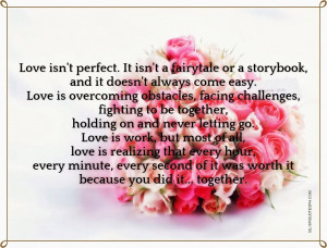 Love Isn't Perfect, Picture Quotes, Love Quotes, Sad Quotes, Sweet ...