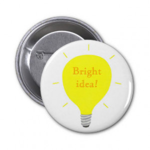 Bright idea light bulb Affirmation buttons