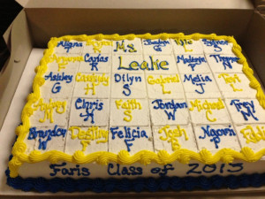 6th grade graduation cake