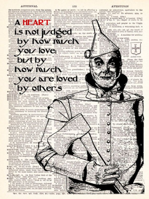 Wizard Of Oz Tin Man Heart Quote Dictionary by TheRekindledPage