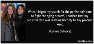 skin care to fight the aging process, I noticed that my sensitive skin ...
