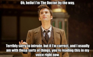 Tagged: Doctor Who Tenth Doctor David Tennant Correct funny ish well ...