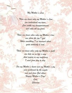 Mothers Day Poems For The Deceased Mothers Day PoemsMothers Day ...