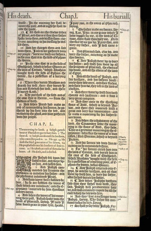 Genesis Chapter 49 Original 1611 Bible Scan, courtesy of Rare Book and ...