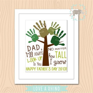Father's Day Handprint Tree Print/ Gift/ Present/ Dad by emilia