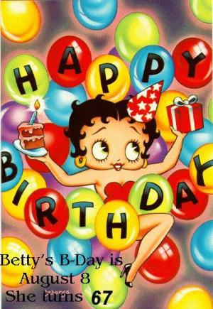 Betty Boop Happy Birthday Clip Art