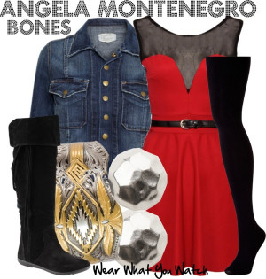 as Angela Montenegro on Bones.Inspiration Costumes, Angela Montenegro ...