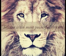 lion, power, quote, scream, silence, strength, truth