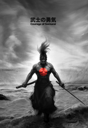 Courage of Samurai by Artgerm