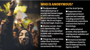 ... threatened in viral video apparently posted by hacker group Anonymous