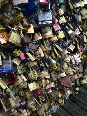Love locks... Paris Love Bridge