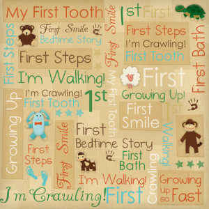 ... Design - Baby's First Collection - 12 x 12 Paper - Growing Up Collage