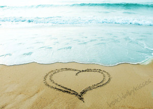 Heart in the Sand Beach Photograph