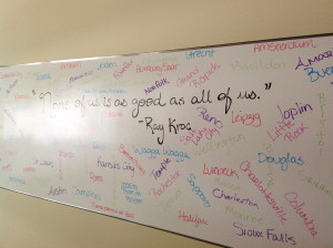 None of us is as good as all of us.