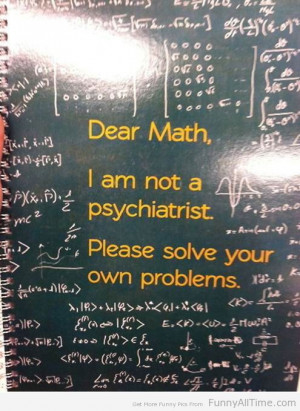 Dear Math Quotes Funny
