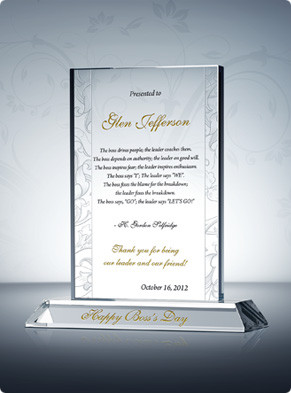 Home > Boss Gifts > Happy Boss's Day Plaque