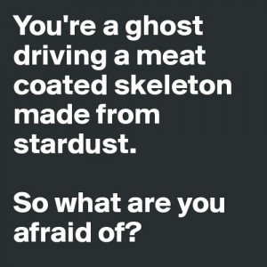 ... for this image include: fear, ghost, quote, skeleton and afraid of