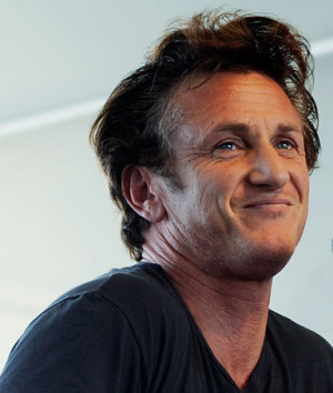 Actor Sean Penn addresses the audience during the third day of the ...