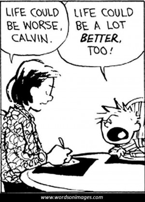 Calvin and hobbes quotes on life