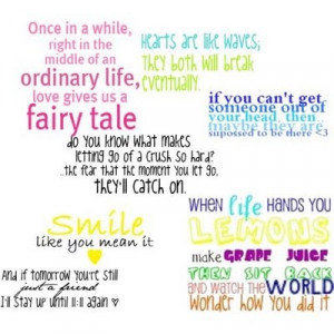 cute girly quotes collage