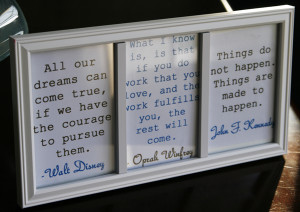 DIY Inspiration Frame with Motivational Quotes