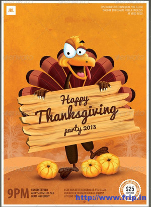 Thanksgiving Party Flyer Template