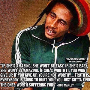 ... of Bob Marley and a cryptic quote that alluded to her failed love life