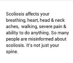 Scoliosis pain More