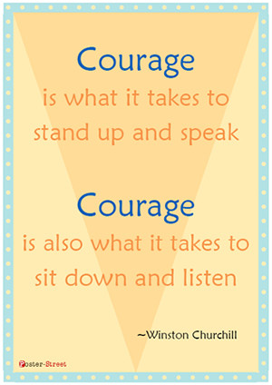 Teen Posters-Teen Poster - Motivational Posters - Courage