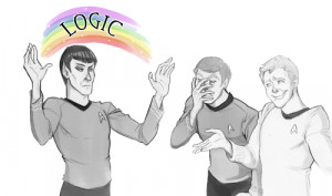 ... trek logic spock leonard mccoy james kirk use your logic logic rainbow