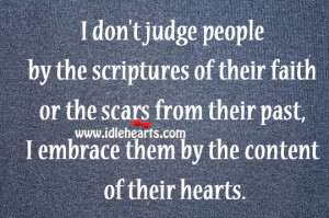 You Judge People Have...