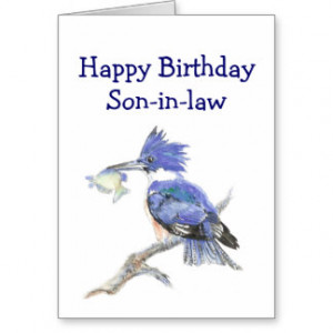 Fishing Son-in-law Birthday Humor The Kingfisher Greeting Card