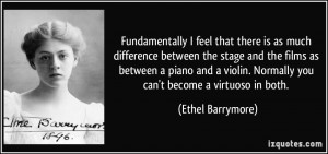 Fundamentally I feel that there is as much difference between the ...