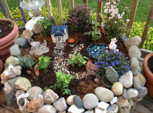 My largest fairy garden outside