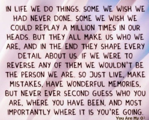 just live. quote by 'You are my O2'.