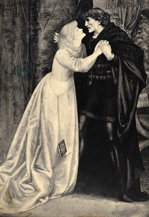 Hamlet and Ophelia. Lithographic print by Edward H. Bell, 1879. Public ...