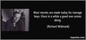 Most movies are made today for teenage boys. Once in a while a good ...
