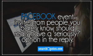 Facebook event invites from people you barely know should really have ...