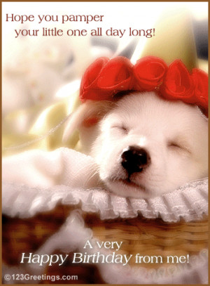 Wish your loved one's pet with this cute birthday ecard.