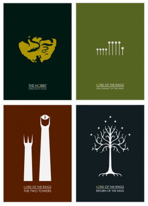 Minimalist Posters for THE HOBBIT and THE LORD OF THE RINGS